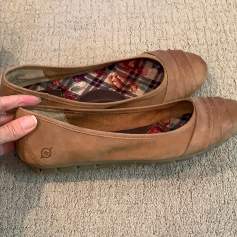 Born brown leather flats